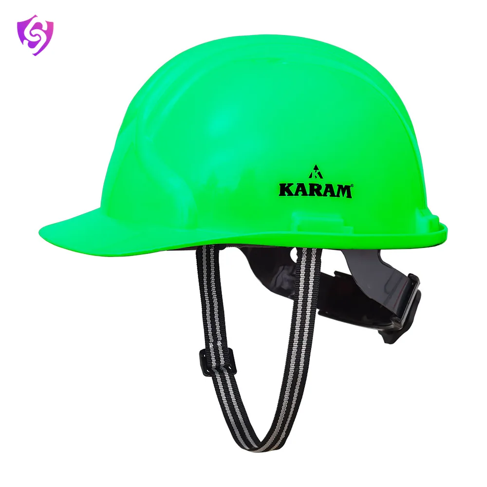Karam Safety Helmet with Protective Peak and Ratchet Type Adjustment