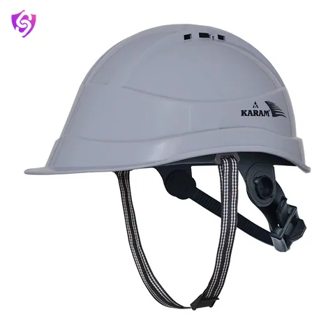 Karam Safety Helmet with Protective Peak with New Slider Type Nape Adjustment and Ventilators