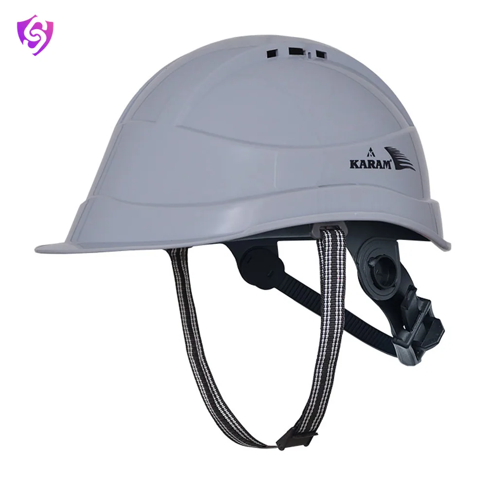 Karam Safety Helmet with Protective Peak with New Slider Type Nape Adjustment and Ventilators