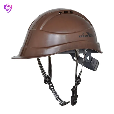 Karam Safety Helmet with Protective Peak with Slider type Adjustment and Y- type Chin Strap