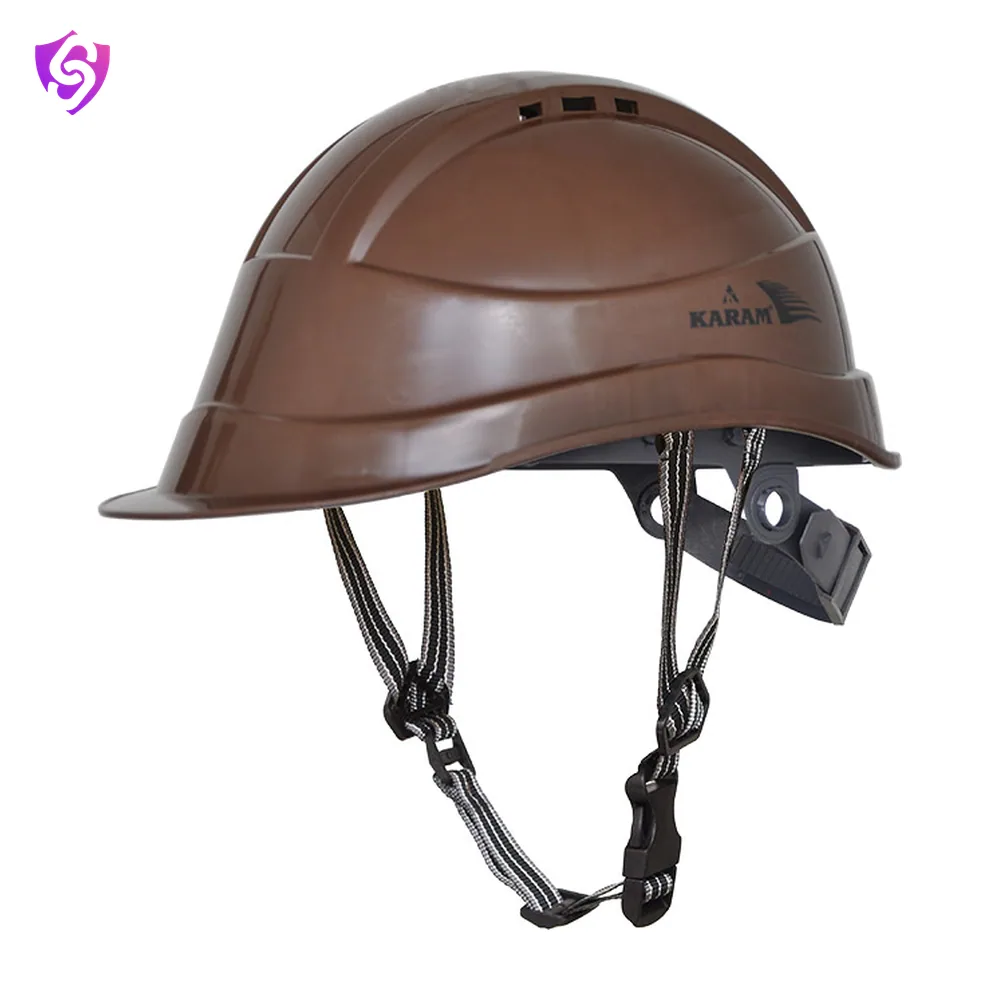 Karam Safety Helmet with Protective Peak with Slider type Adjustment and Y- type Chin Strap