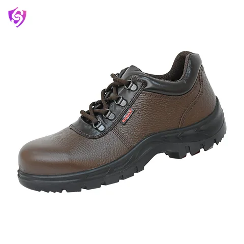 Karam Smart Lace Up Safety Shoes Brown with 4 D-ring Eyelets