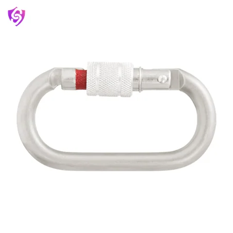 Karam Steel Screw Locking Bulb type Karabiner with Lock Indicator