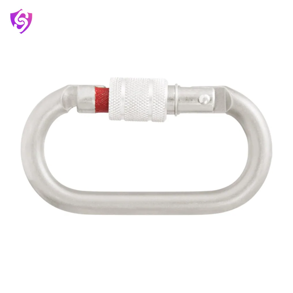 Karam Steel Screw Locking Bulb type Karabiner with Lock Indicator