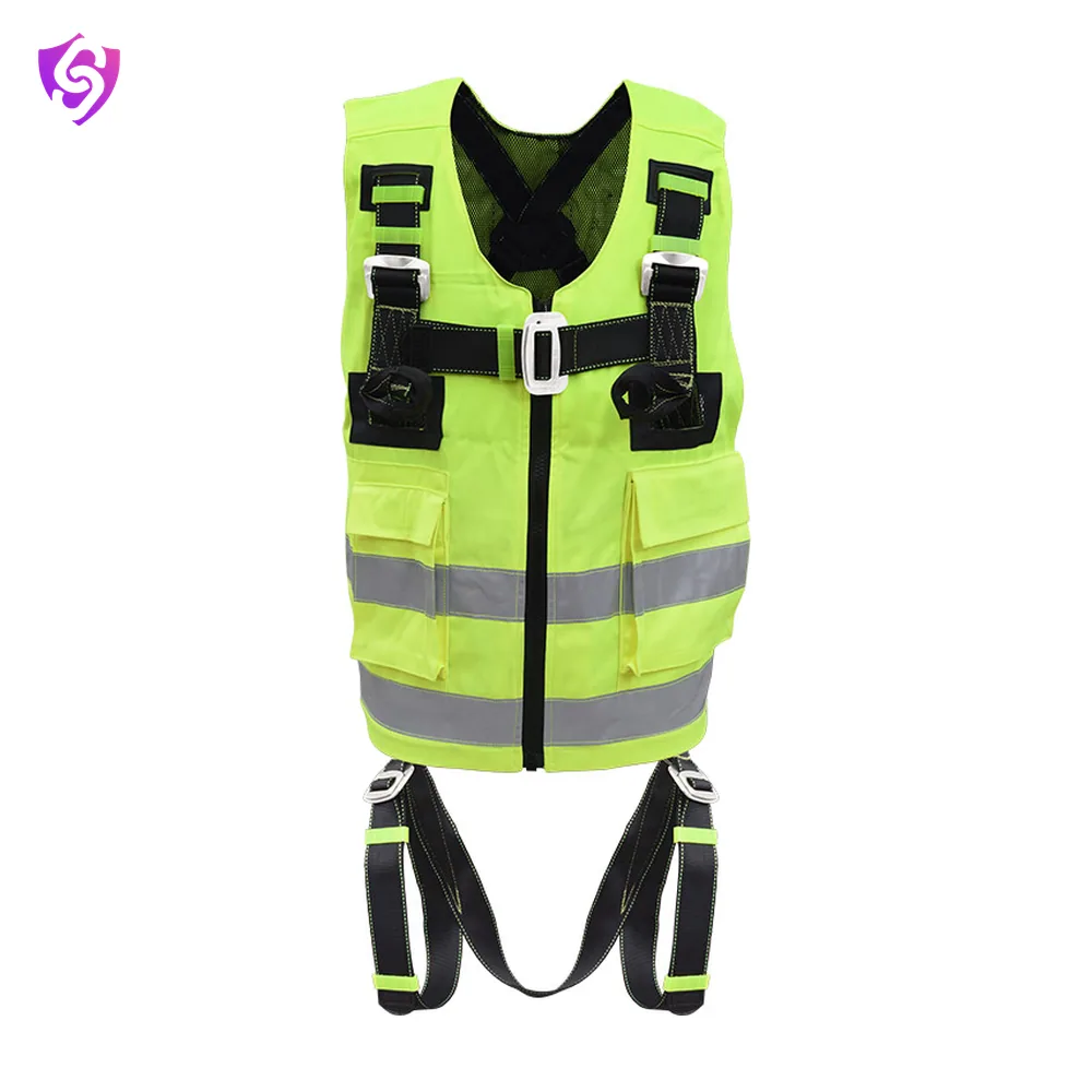 Karam Vest Harness (Reflective Green) with 3 Adjustment & 2 Attachment Points