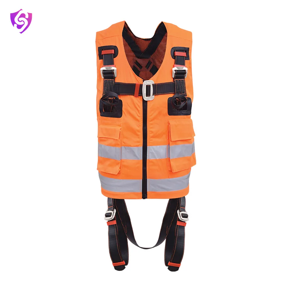 Karam Vest Harness (Reflective Orange) with 3 Adjustment & 2 Attachment Points