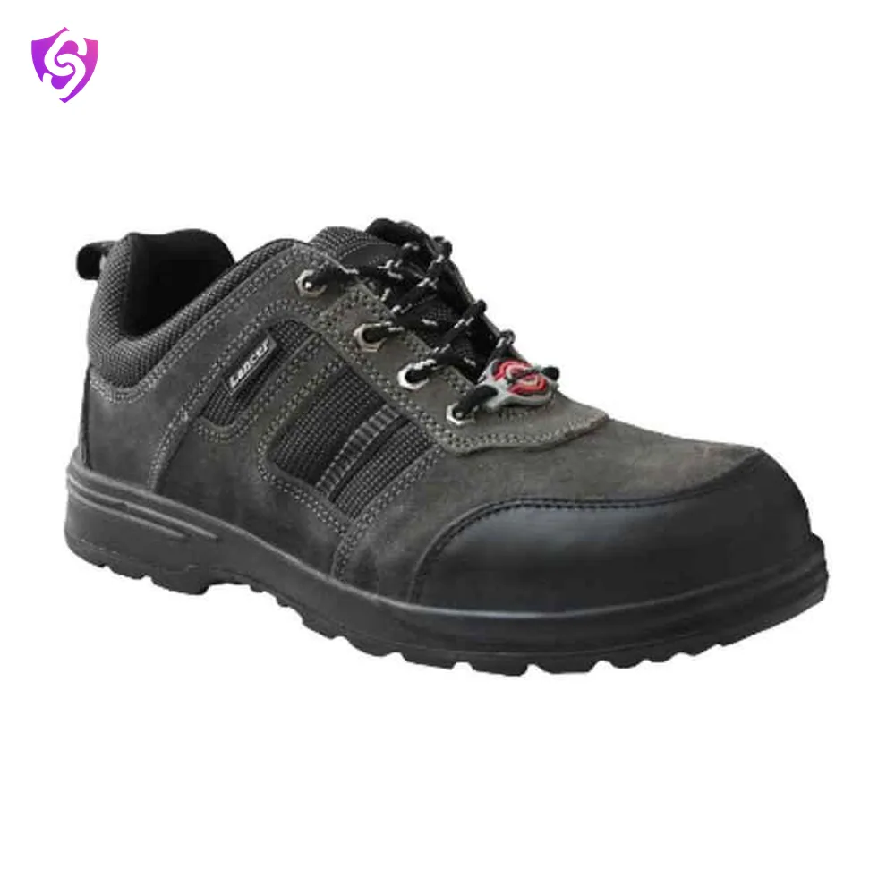Lancer TP-214 DD/CT GREY Composite FRP Toe Buff CG & Suede Leather Grey safety shoes