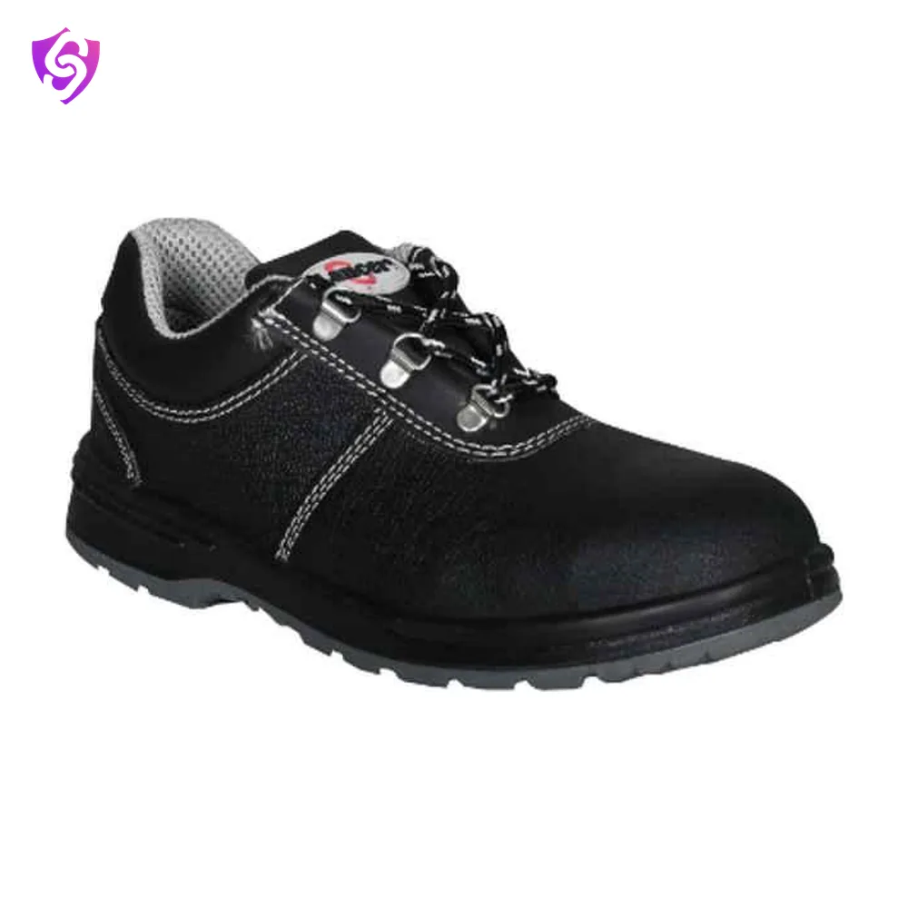 Lancer Wrestler Leather Steel Toe Black safety shoes