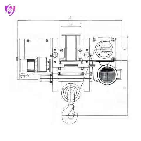 Mega 3.2~20 Ton Single Girder Wire Rope Hoist (DLER Series)