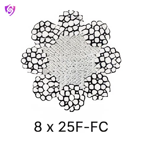 Mega 8 x 25F-FC Wire Ropes