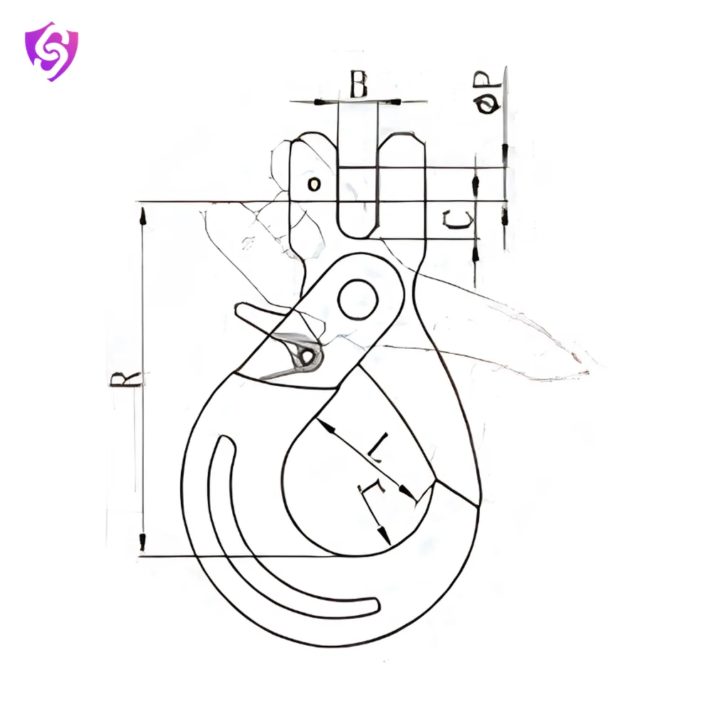 Mega G100 Clevis Self-Locking Hook