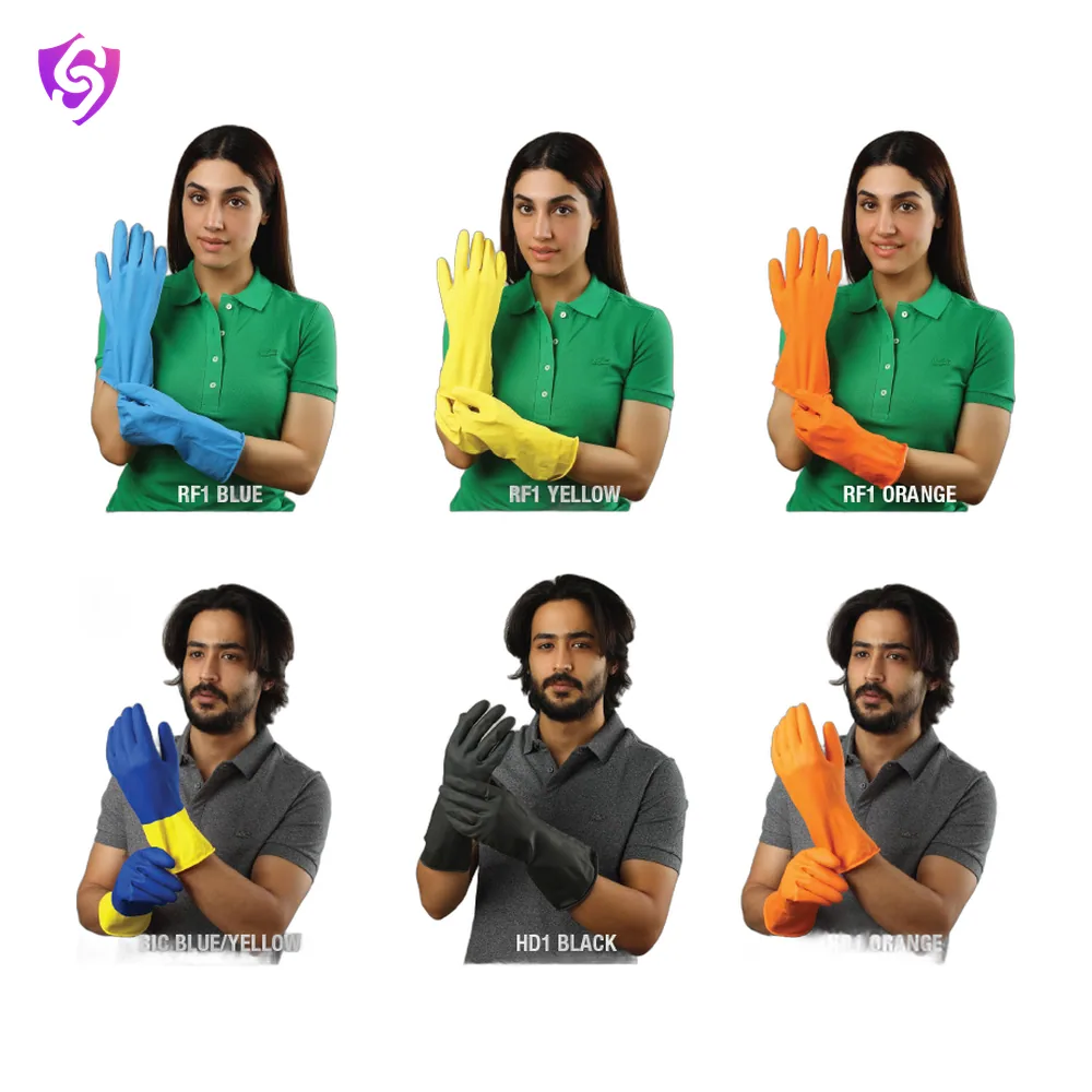 Rifa Latex Flocklined Gloves Light To Medium, Medium To Heavy Duty Gloves