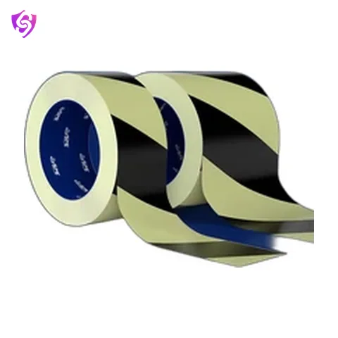 SureSafe Photoluminescent Tape Black Diagonal