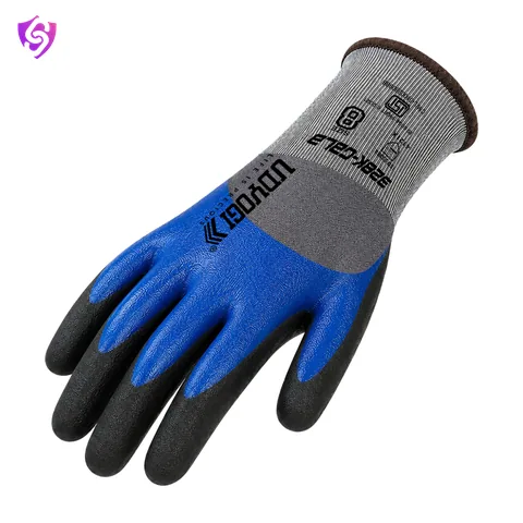 Udyogi 328K- GBLB-Sandy Nitrile Knuckle Coated Gloves