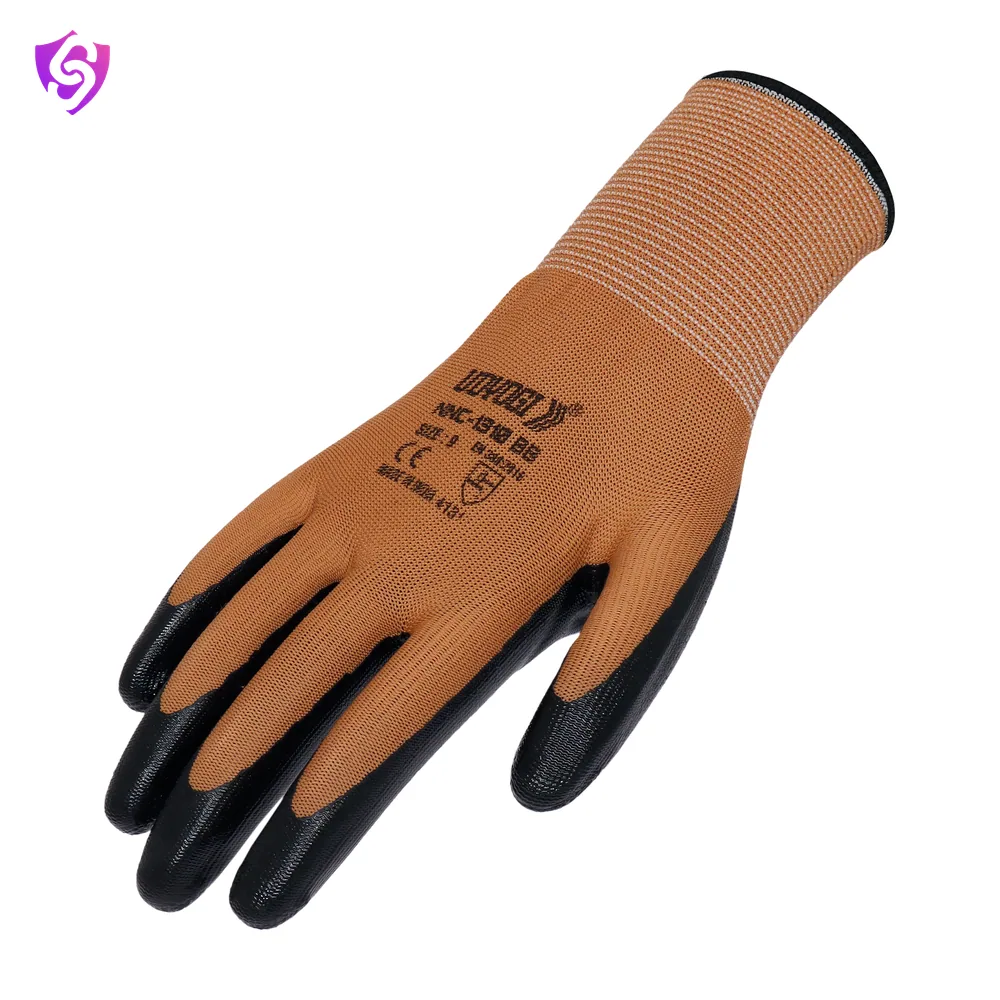 Udyogi NNC 1310 BRB-Glossy Nitrile Coated Gloves
