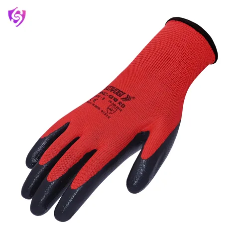 Udyogi NNC 1310 RB-Glossy Nitrile Coated Gloves