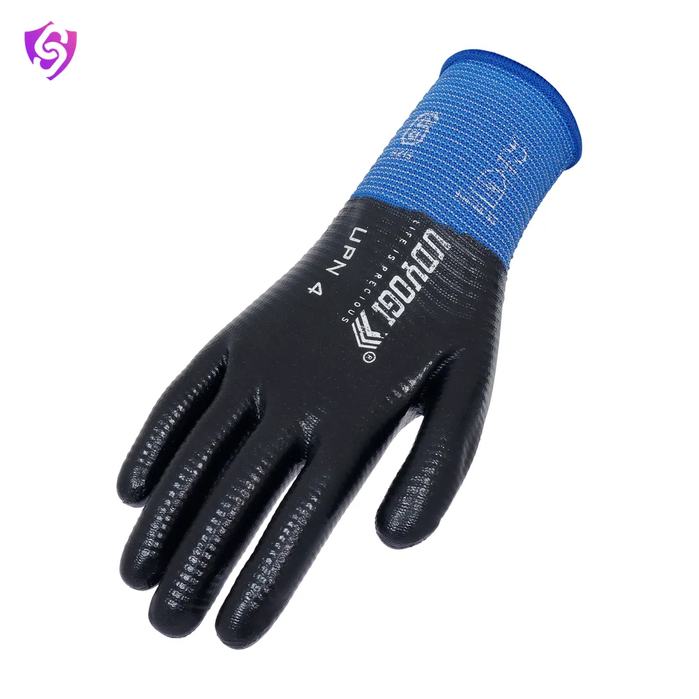 Udyogi UPN4-Glossy Nitrile Coated Gloves